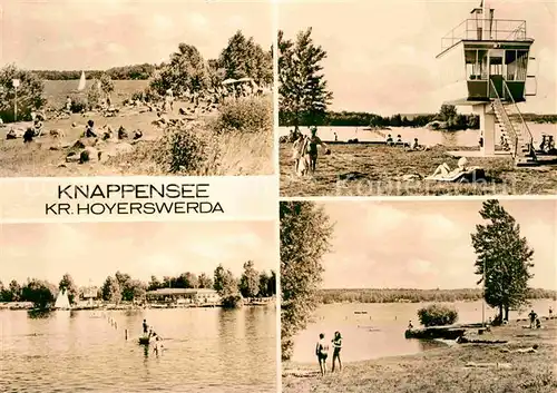 AK / Ansichtskarte Knappensee Oberlausitz Badestrand Regattaturm Kat. Lohsa