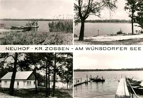 AK / Ansichtskarte Neuhof Zossen Badestrand Wuensdorfer See Steg Bungalow