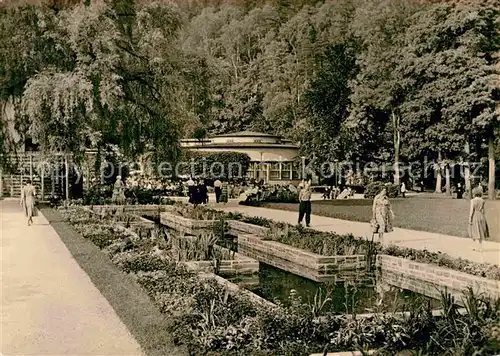 AK / Ansichtskarte Bad Elster Goldfischbassin im Kurpark HO Badecafe Kat. Bad Elster