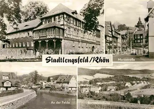 AK / Ansichtskarte Stadtlengsfeld Diaetsanatorium Marktstrasse An der Felda Borntalsiedlung Kat. Stadtlengsfeld