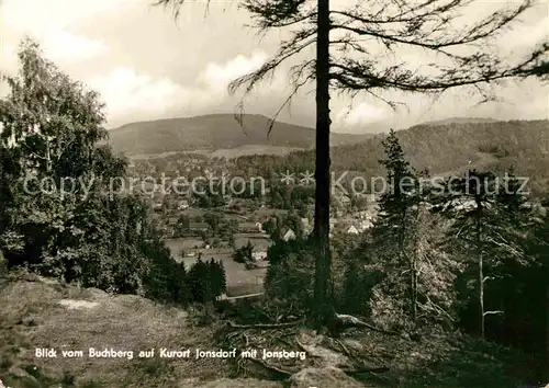 AK / Ansichtskarte Jonsdorf Panorama Blick vom Buchberg Jonsberg Zittauer Gebirge Kat. Kurort Jonsdorf