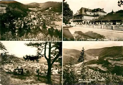 AK / Ansichtskarte Sitzendorf Thueringen Panorama HO Hotel Zur Linde Schoene Aussicht Sorbitztal Kat. Sitzendorf Schwarzatal