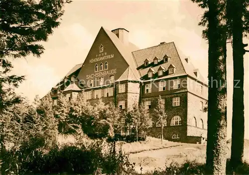 AK / Ansichtskarte Oberwiesenthal Erzgebirge FDGB Hoehensanatorium Sachsenbaude Kat. Oberwiesenthal