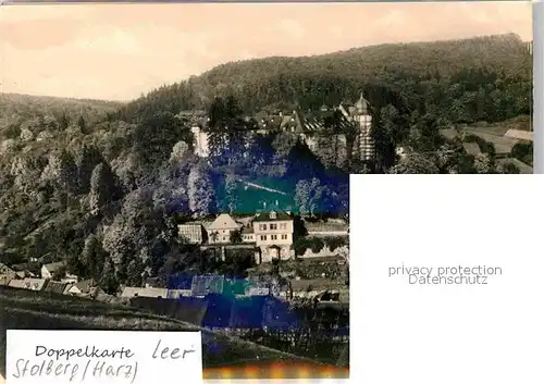 AK / Ansichtskarte Stolberg Harz Ortsansicht mit Kirche und Schloss Kat. Stolberg Harz