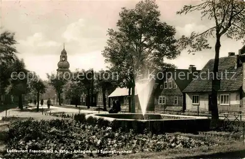 AK / Ansichtskarte Frauenwald Thueringen Anlagen mit Springbrunnen Luftkurort Kat. Frauenwald