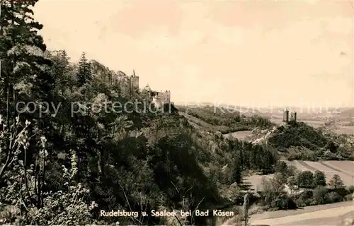 AK / Ansichtskarte Rudelsburg und Burg Saaleck Kat. Bad Koesen