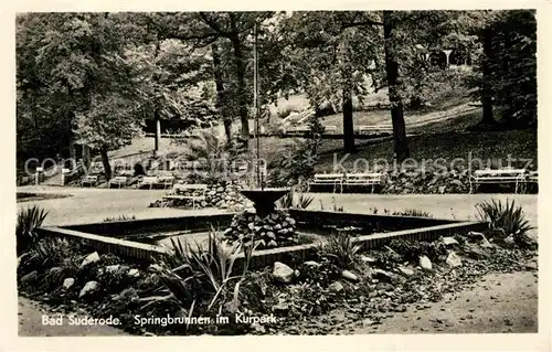 AK / Ansichtskarte Bad Suderode Springbrunnen im Kurpark Kat. Bad Suderode