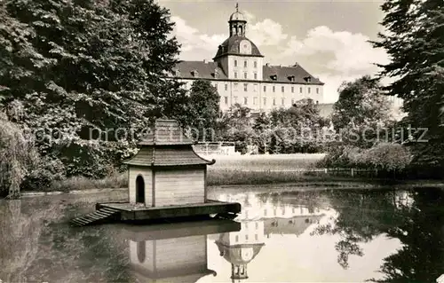 AK / Ansichtskarte Zeitz Blick vom Kulturpark zur Moritzburg Schwanenteich Kat. Zeitz