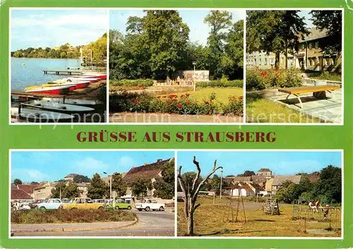 AK / Ansichtskarte Strausberg Brandenburg Straussee Ehrenhain Leninplatz Teilansicht  Kat. Strausberg