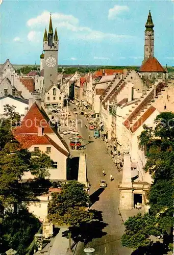 AK / Ansichtskarte Straubing Ludwigsplatz Stadtturm Sankt Jakob Kat. Straubing