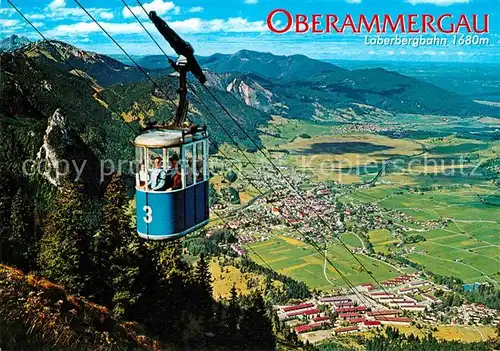 AK / Ansichtskarte Seilbahn Laberberg Oberammergau Kofel Grosse Klammspitze  Kat. Bahnen