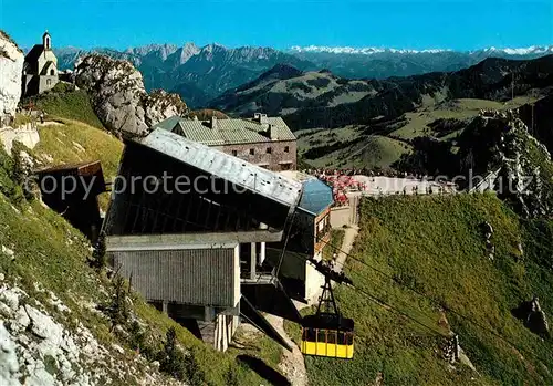 AK / Ansichtskarte Seilbahn Wendelstein Bergstation Wendelsteinkircherl Wendelsteinhaus  Kat. Bahnen