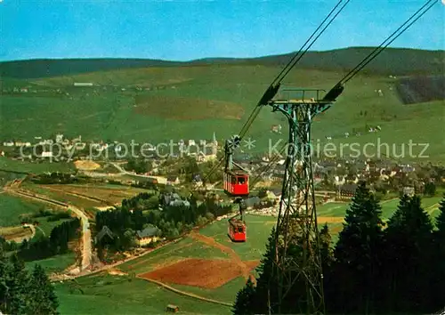 AK / Ansichtskarte Seilbahn Oberwiesenthal Erzgebirge  Kat. Bahnen