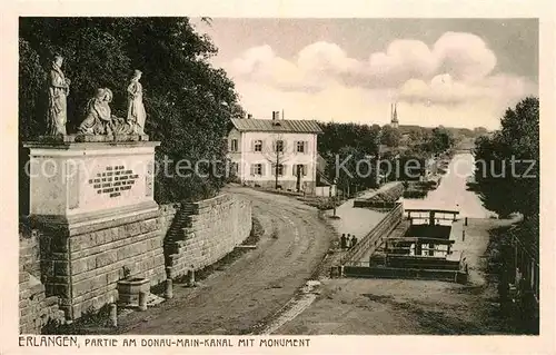 AK / Ansichtskarte Erlangen Donau Main Kanal Monument Kat. Erlangen