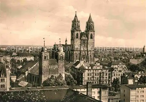 AK / Ansichtskarte Magdeburg Dom und St. Sebastinakirche Kat. Magdeburg