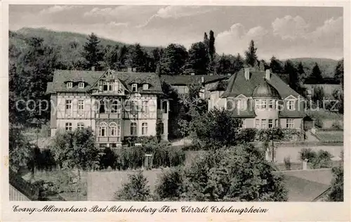 AK / Ansichtskarte Bad Blankenburg Evangelisches Allianzhaus Christliches Erholungsheim Kat. Bad Blankenburg