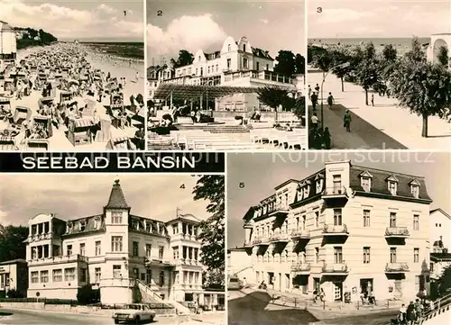 AK / Ansichtskarte Bansin Ostseebad Strand FDGB Erholungsheime Strandpromenade Kat. Heringsdorf