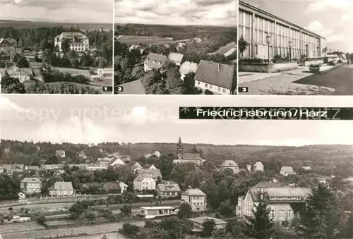 AK / Ansichtskarte Friedrichsbrunn Harz Sanatorium Ernst Thaelmann Brockenblick Kulturhaus Kat. Friedrichsbrunn