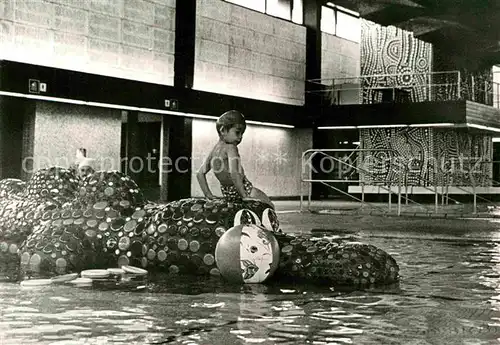 AK / Ansichtskarte Zinnowitz Ostseebad Feriendienst der IG Wismut Meerwasserschwimmbad