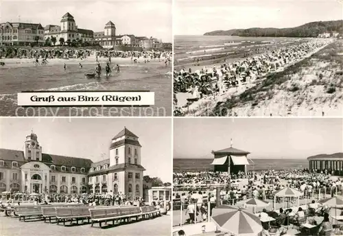 AK / Ansichtskarte Binz Ruegen Strand Ferienheime Konzertpavillon Kurhaus Kat. Binz