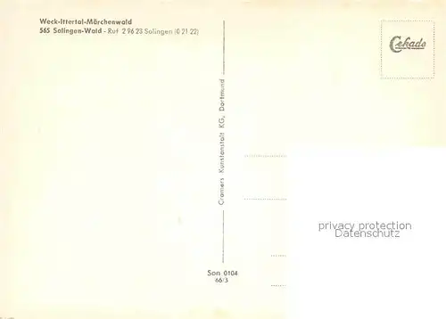 AK / Ansichtskarte Wald Solingen Maerchenwald Ittertal  Kat. Solingen