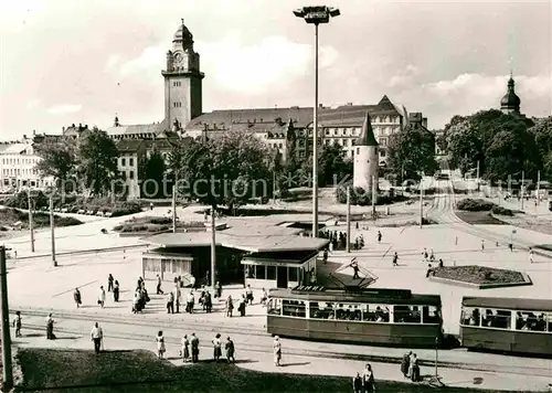 AK / Ansichtskarte Strassenbahn Plauen Otto Grotewohl Platz  Kat. Strassenbahn