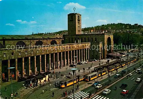 AK / Ansichtskarte Strassenbahn Hauptbahnhof Stuttgart  Kat. Strassenbahn