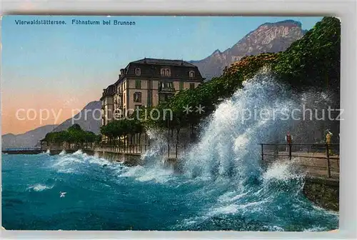 AK / Ansichtskarte Brunnen Vierwaldstaettersee SZ Foehnsturm  Kat. Brunnen