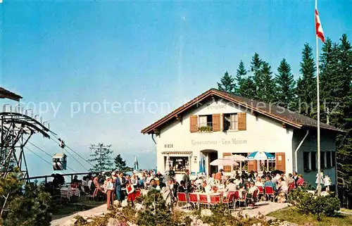 AK / Ansichtskarte Fraekmuentegg Berghaus am Pilatus Sonnenterrasse Bergbahn Kat. Pilatus