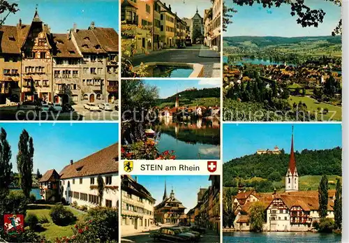 AK / Ansichtskarte Stein Rhein Panorama Kirche Brunnen  Kat. Stein Rhein