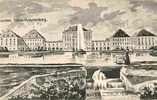 AK / Ansichtskarte Muenchen Schloss Nymphenburg  Kat. Muenchen