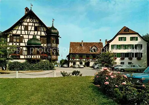 AK / Ansichtskarte Gottlieben Hotel Restaurant Drachenburg und Waaghaus Kat. Gottlieben