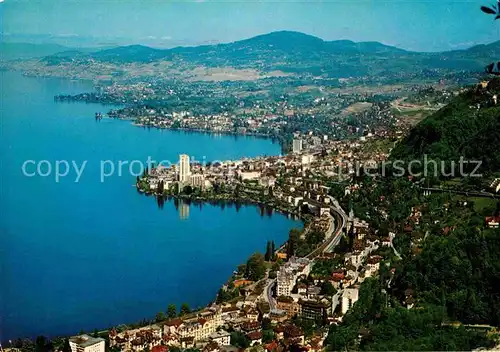 AK / Ansichtskarte Lac Leman Genfersee Fliegeraufnahme Kat. Genf