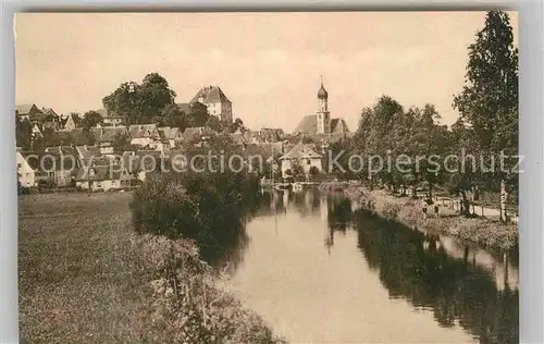 AK / Ansichtskarte Burgau Burgau Kirche Ortsansicht  Kat. Burgau