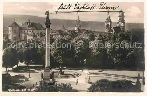 AK / Ansichtskarte Stuttgart Schlossplatz Kat. Stuttgart