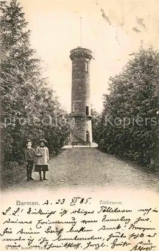 AK / Ansichtskarte Barmen Wuppertal Toelleturm Kat. Wuppertal