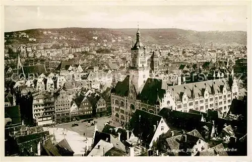 AK / Ansichtskarte Stuttgart Blick von der Stiftskirche Kat. Stuttgart