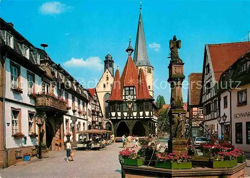 AK / Ansichtskarte Michelstadt Marktplatz Rathaus  Kat. Michelstadt