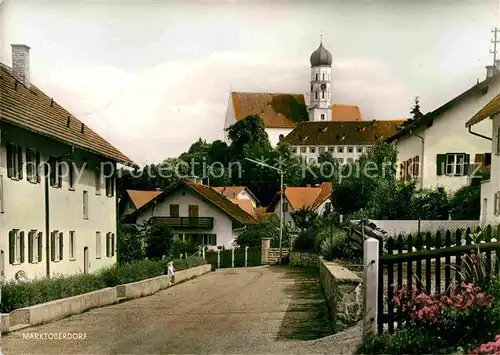 AK / Ansichtskarte Marktoberdorf Hohenelbestrasse Kirche Kat. Marktoberdorf