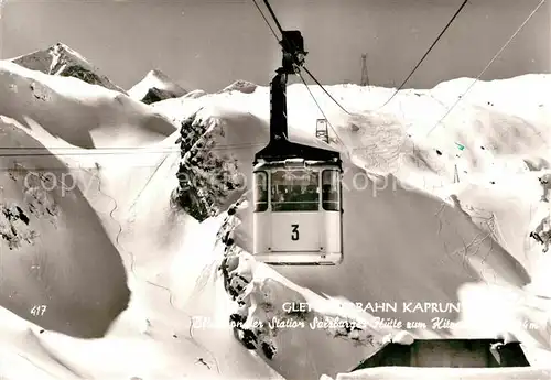 AK / Ansichtskarte Seilbahn Gletscherbahn Kaprun Station Salzburger Huette Kat. Bahnen