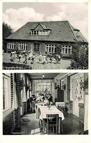 AK / Ansichtskarte Burg Fehmarn DRK Kindererholungsheim Haus Ferdinand Lafrentz Spielende Kinder Tagesraum Kat. Fehmarn