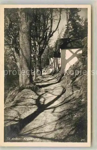 AK / Ansichtskarte Garmisch Partenkirchen Sankt Anton Kreuzweg Kat. Garmisch Partenkirchen