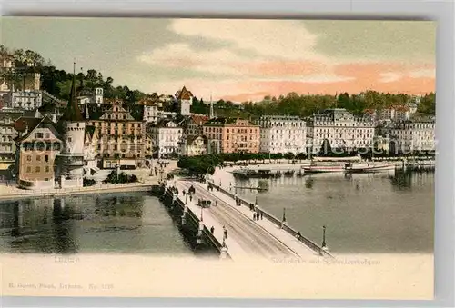 AK / Ansichtskarte Luzern LU Stadtansicht Brueck Kat. Luzern