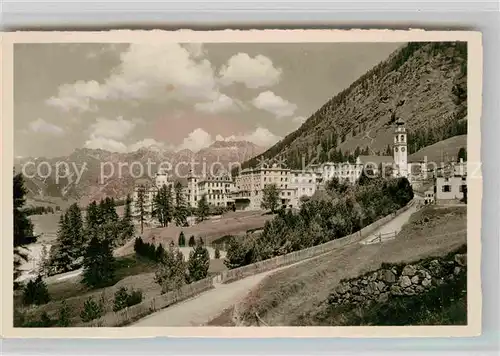 AK / Ansichtskarte Pontresina Panorama Kirche Kat. Pontresina