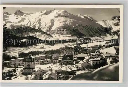 AK / Ansichtskarte Pontresina Panorama Winter Kat. Pontresina