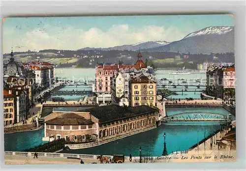 AK / Ansichtskarte Geneve GE Les Ponts Rhone Kat. Geneve