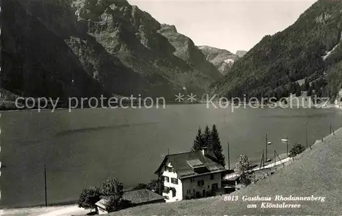 AK / Ansichtskarte Kloentalersee Gasthaus Rhodannenberg Kat. Kloental