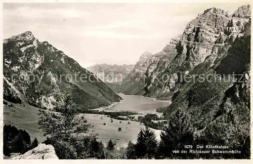 AK / Ansichtskarte Kloentalersee Blick von der Richisauer Schwammhoehe Kat. Kloental