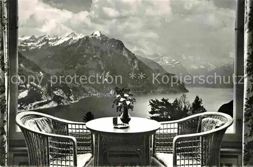 AK / Ansichtskarte Seelisberg UR Hotel Bellevue Aussicht Kat. Seelisberg