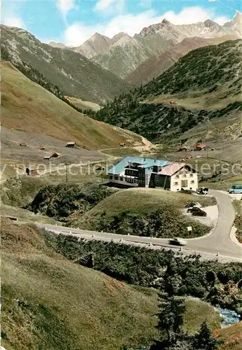 AK / Ansichtskarte Hochkrumbach Gasthaus Adler an der Hochtannbergstrasse Alpen Kat. Warth Vorarlberg